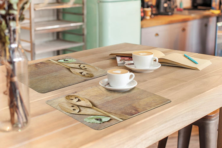 KitchenYeah© Platzsets Abwaschbar 6-Teilig 45x30 cm Tischsets Platzdeckchen rutschfeste Platzset Unt