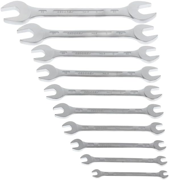 Doppelmaulschlüsselsatz 6-100 10-tlg.SW6-32mm CV-Stahl verchr.GEDORE 6 - 32 mm (10-teilig), 6 - 32 m