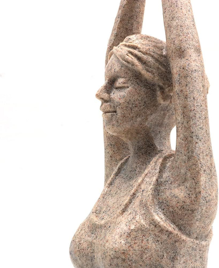 ANCLLO Statuen Skulptur Figuren Statuetten, kreatives Harz Seitwärts Gebet Yoga Mädchen Charakter Fi