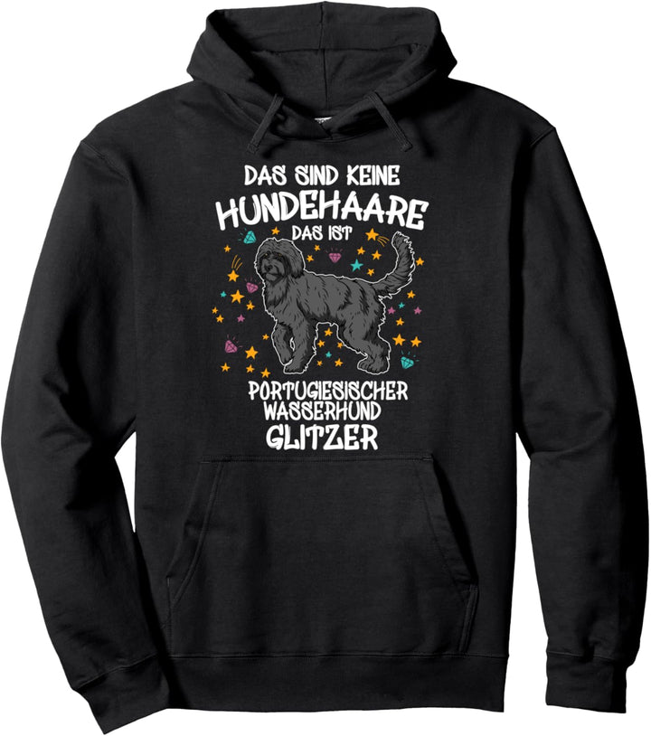 Portugiesischer Wasserhund Glitzer Hundehalter Gassi Hunde Pullover Hoodie