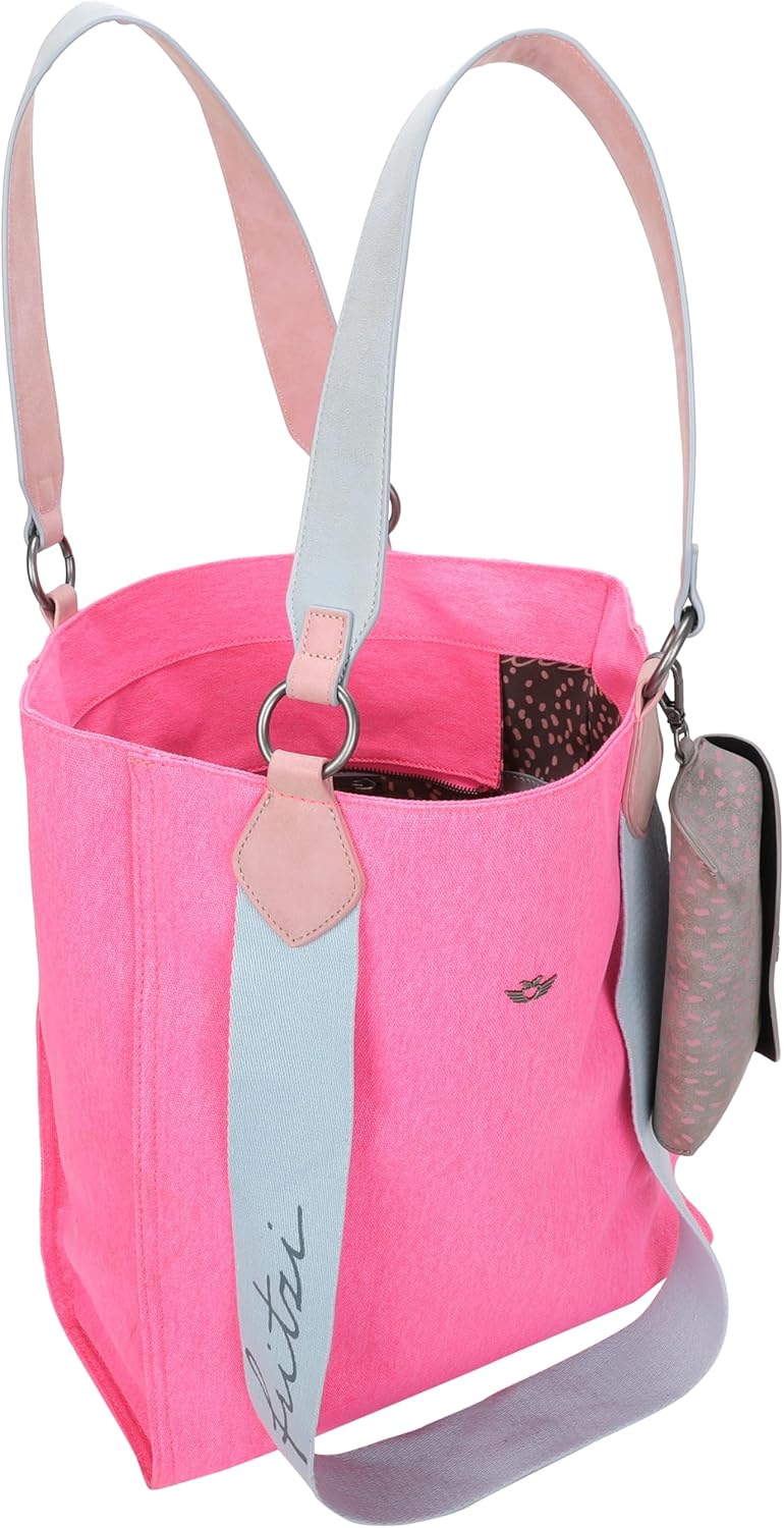 Fritzi aus Preussen Damen Izzy02 Canvas Shopper Neon Pink, Neon Pink