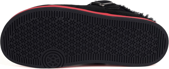 Sisttke Hausschuhe Gefüttert Herren Damen Lined Clogs Wildleder Flauschige Pantoffeln Wärme Slipper