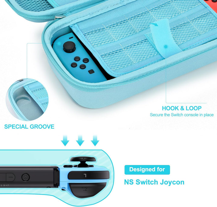 innoAura Switch Tasche für NS Switch 18 in 1 Switch Zubehör mit Switch Hülle, Switch Hülle, Switch S