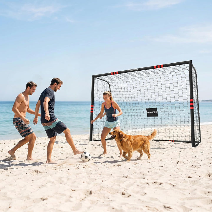 SPORTNOW Fussballtor für Garten Gross Jugendliche &amp; Erwachsene 300L x 120B x 200H cm, 300L x 120B x
