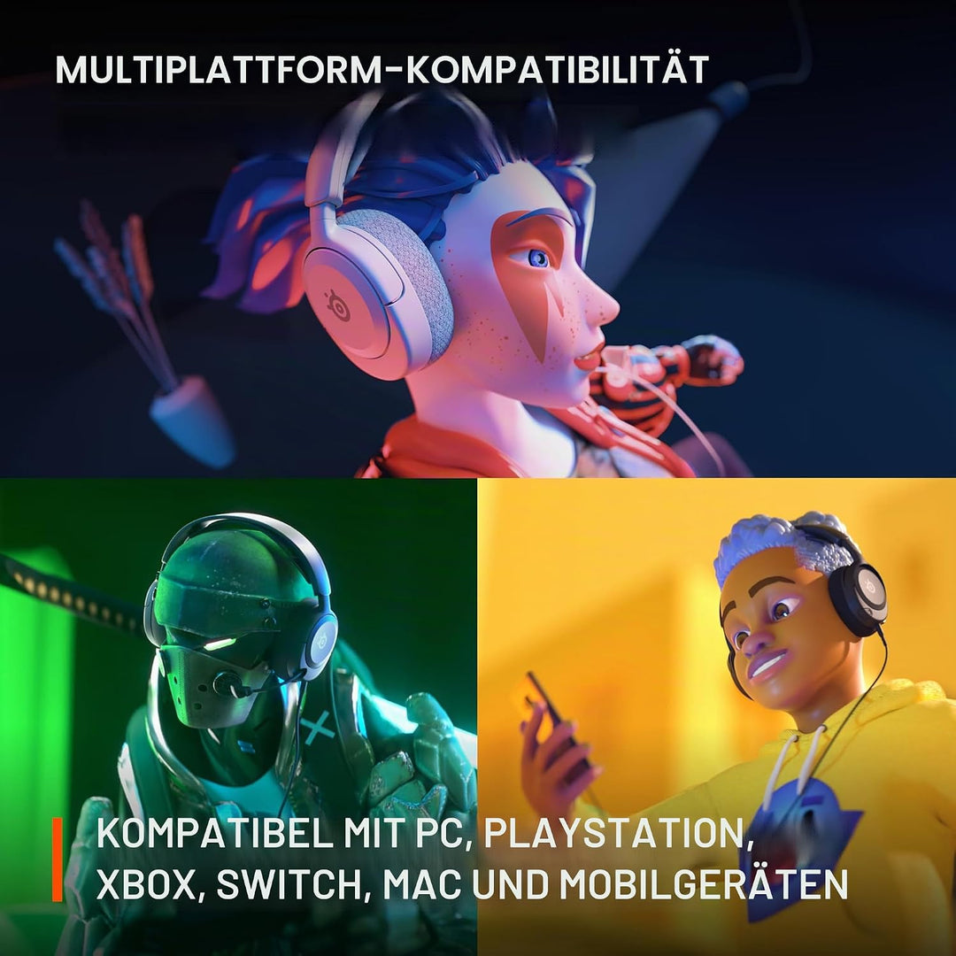 SteelSeries Arctis Nova 1 Multi-System-Gaming-Headset – HiFi-Treiber – 360° räumliches Audio – Komfo