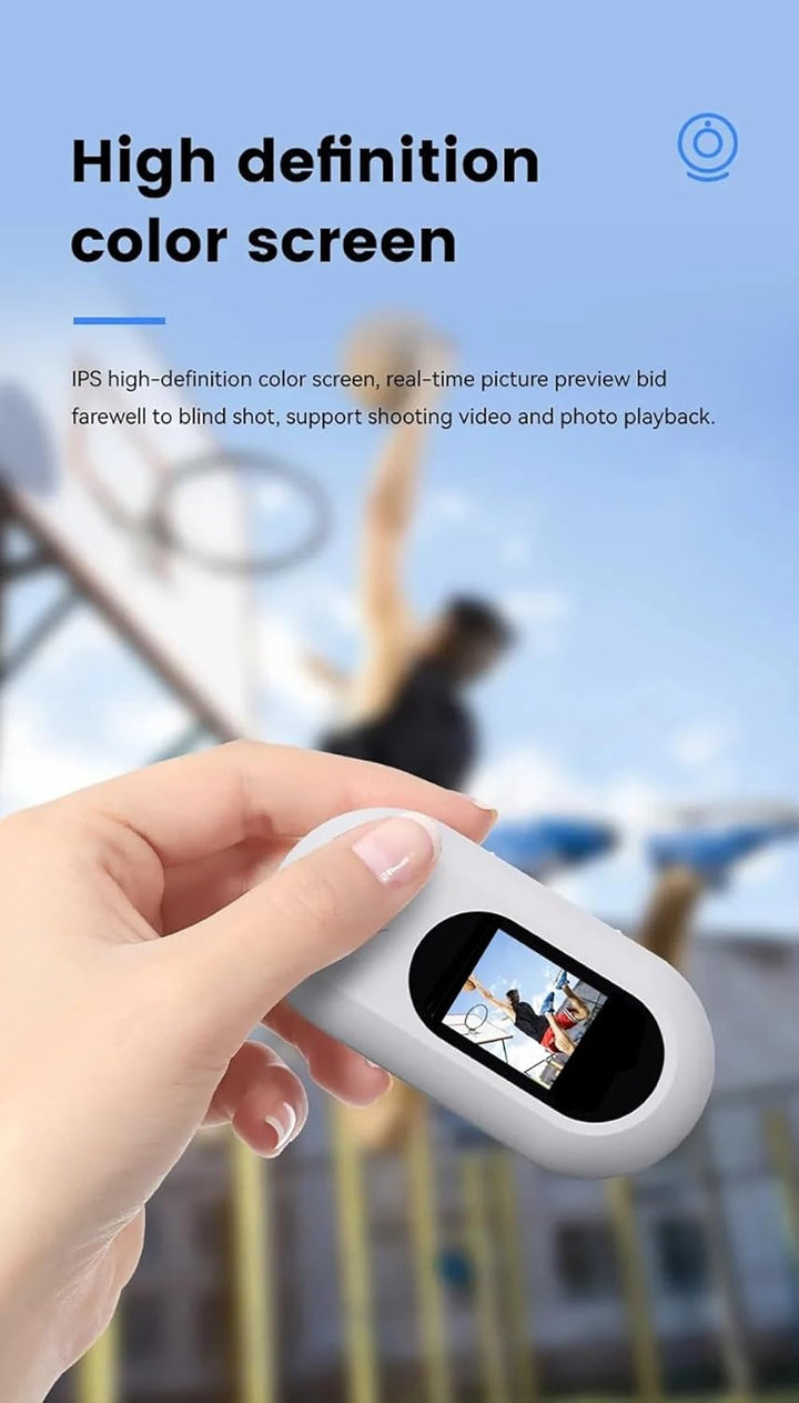 1080P Mini Action Kamera mit 64GB TF Karte, Tragbare Bodycam mit Audio & Video, Wearable Körperkamer