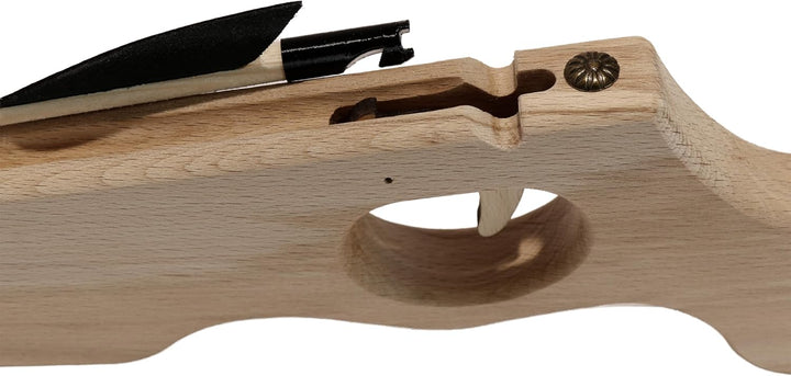 BestSaller 12129 Holz Armbrust klein mit Stahlbogen ca. 25 cm, inklusive 3 Bolzen 1213 ca. 18 cm, Na