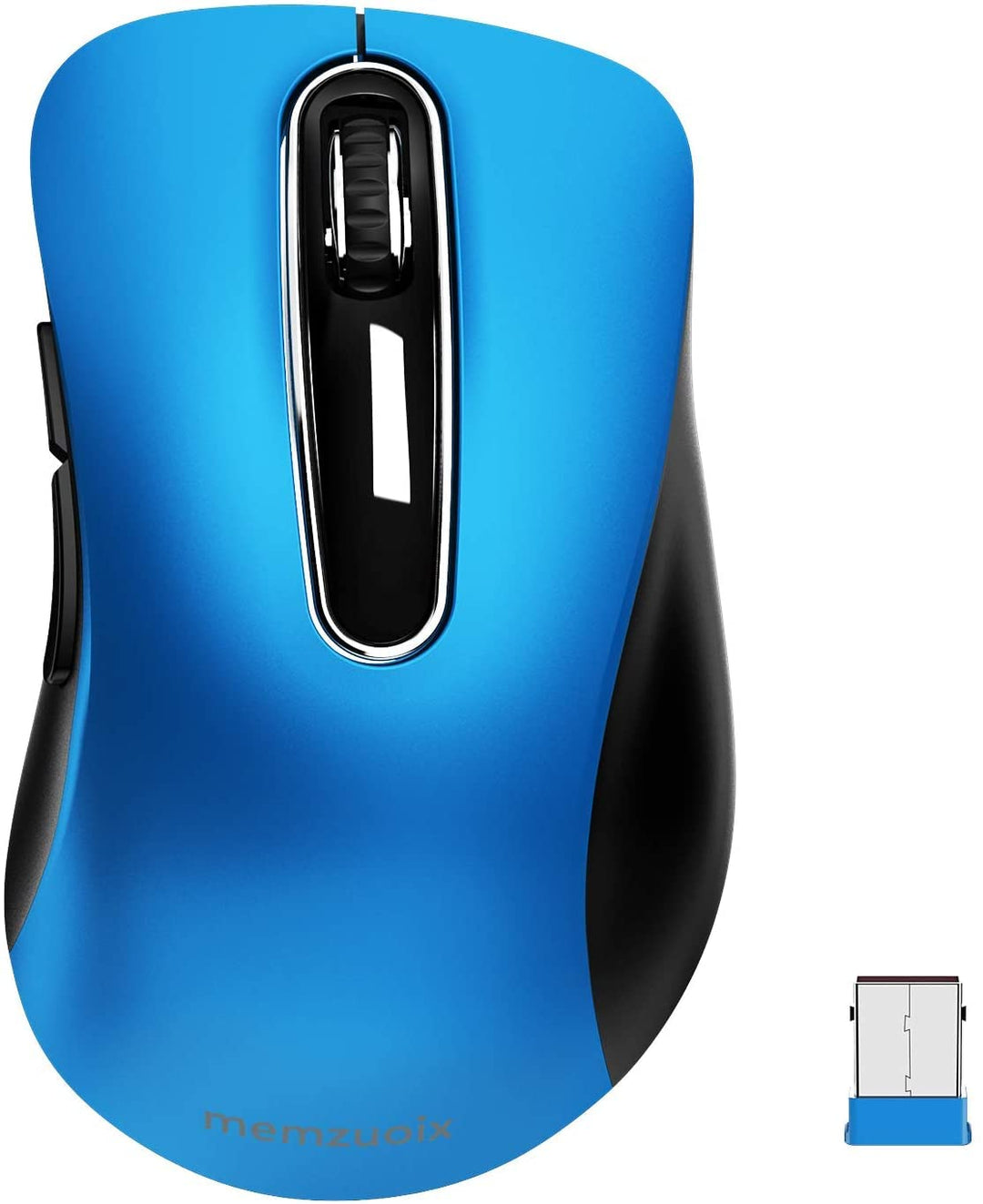memzuoix Kabellose Maus 2.4GHz, Tragbare Optische Wireless Maus 1400 DPI mit Mini-USB-Empfänger, 5 T