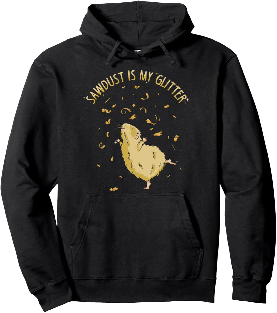 Hamster Sägespäne Glitzer Design Mädchen Jungen Hamster Pullover Hoodie