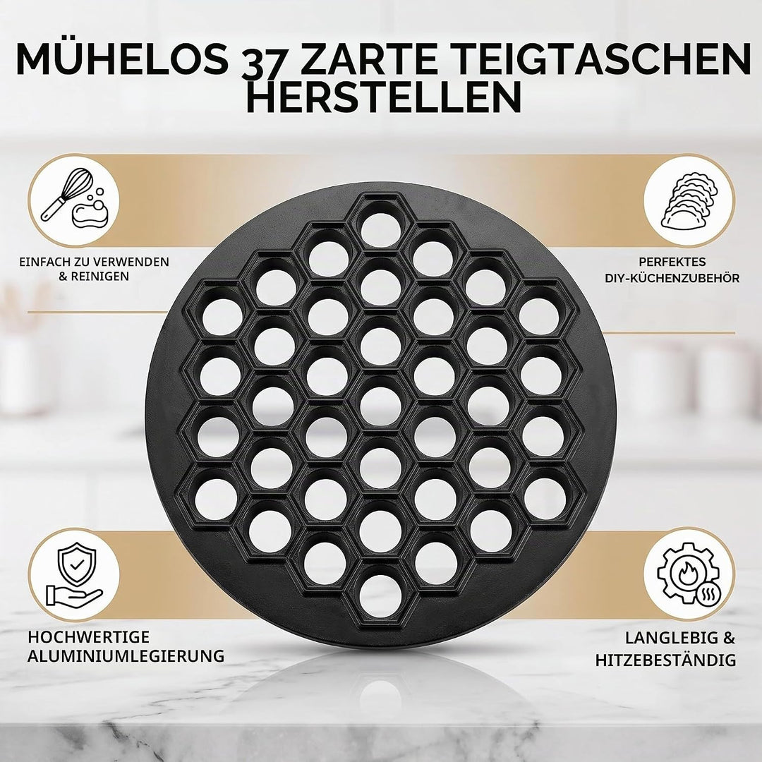 Dumpling Maker-37 Holes Knödel Maker Dumpling Mould Knödelform Aluminiumlegierung Ravioli DIY Maker