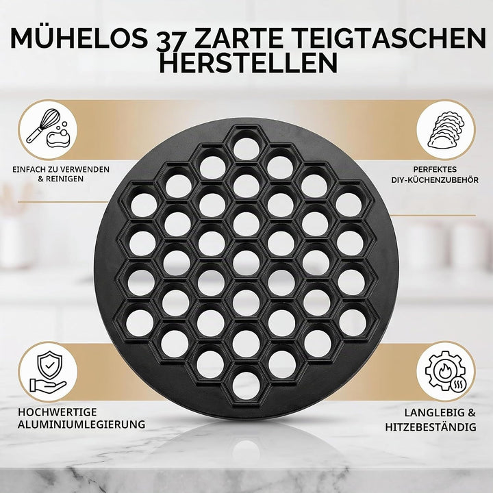Dumpling Maker-37 Holes Knödel Maker Dumpling Mould Knödelform Aluminiumlegierung Ravioli DIY Maker