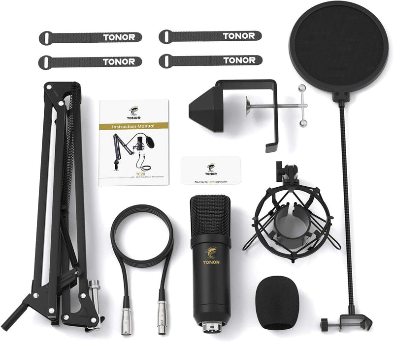TONOR XLR Nierencharakteristik Kondensator Mikrofon Kit Professional Nieren Studio mit T20 Mikrofona
