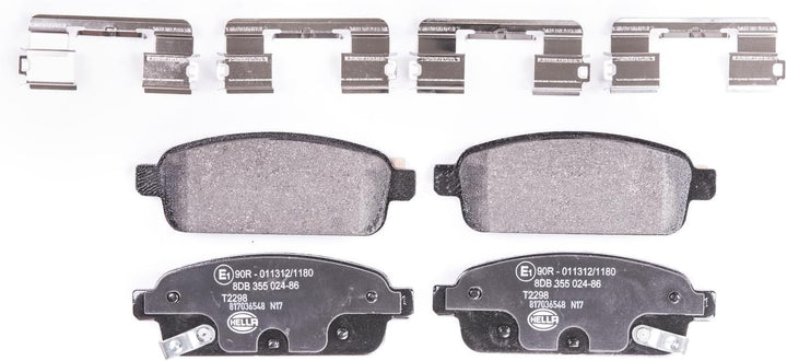 HELLA PAGID 8DB 355 024-861 Bremsbelagsatz - T2298 - Dicke/Stärke: 16.2mm - Bremssystem: TRW - mit a