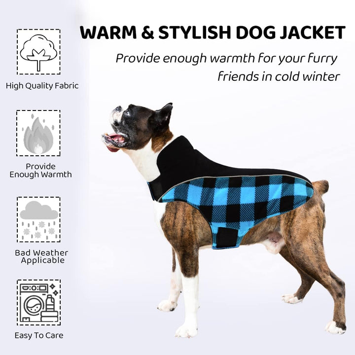 CITÉTOILE Warme Hundemantel Winter, Hundemantel mit Bauchschutz, Wintermantel für Hunde mit Reflekti