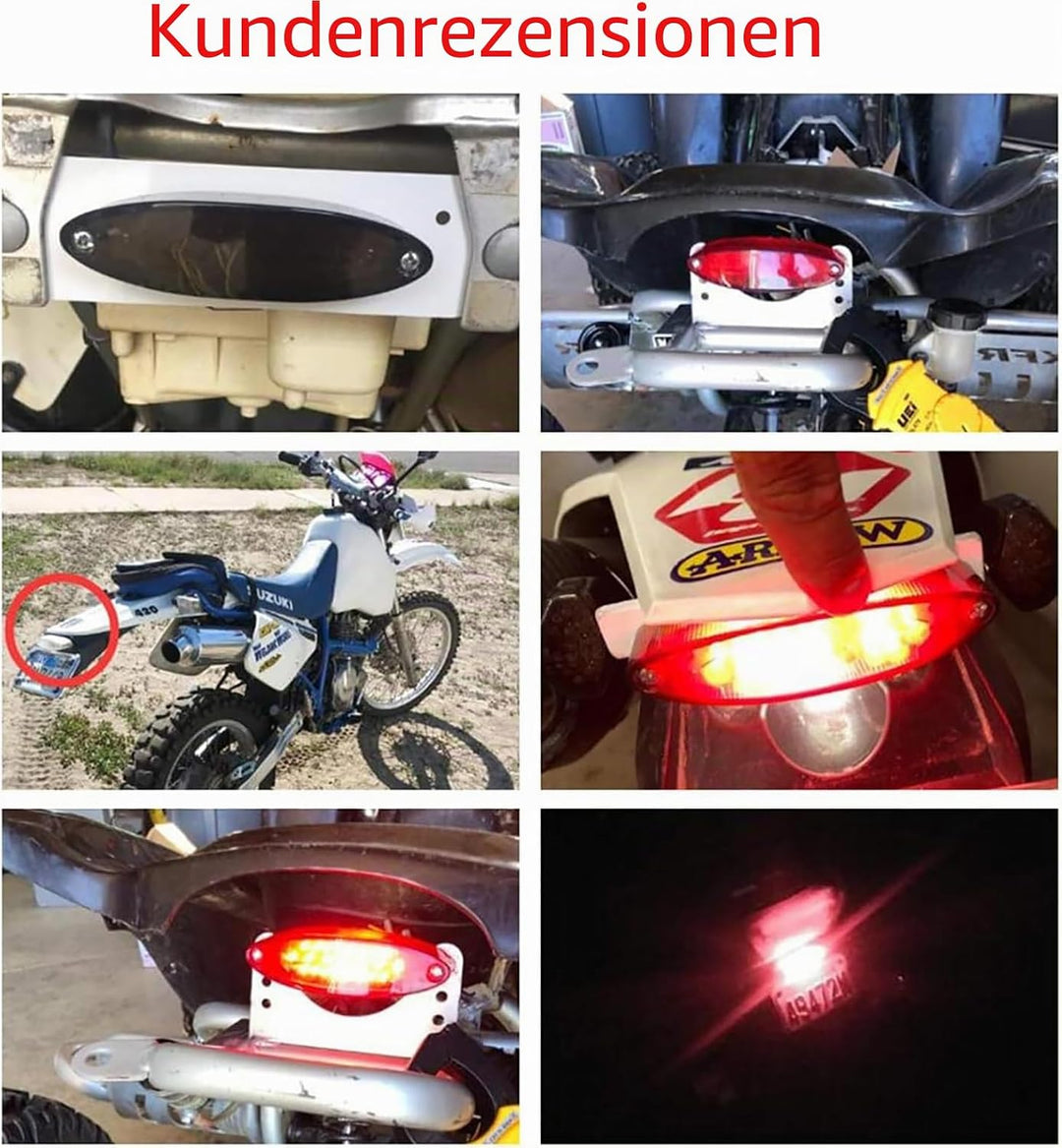 evomosa 28 LED Motorrad ATV Rücklicht Bremsstopp Kennzeichenbeleuchtung für ATV LTZ King Quad Runner