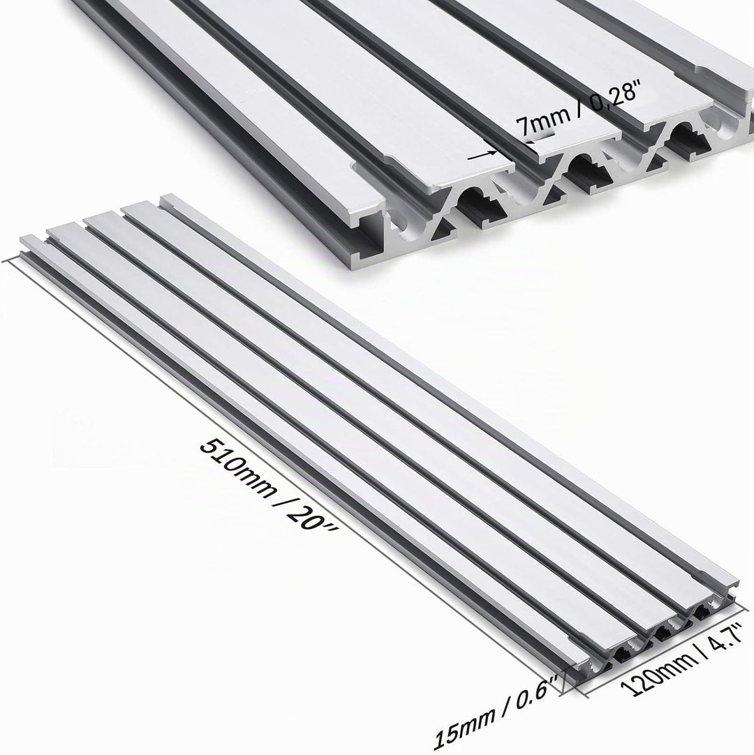 Genmitsu 4stk. T-Slot CNC-Arbeitsoberfläche aus Aluminium für CNC-Fräsmaschine PROVerXL 4030, 51 x 1