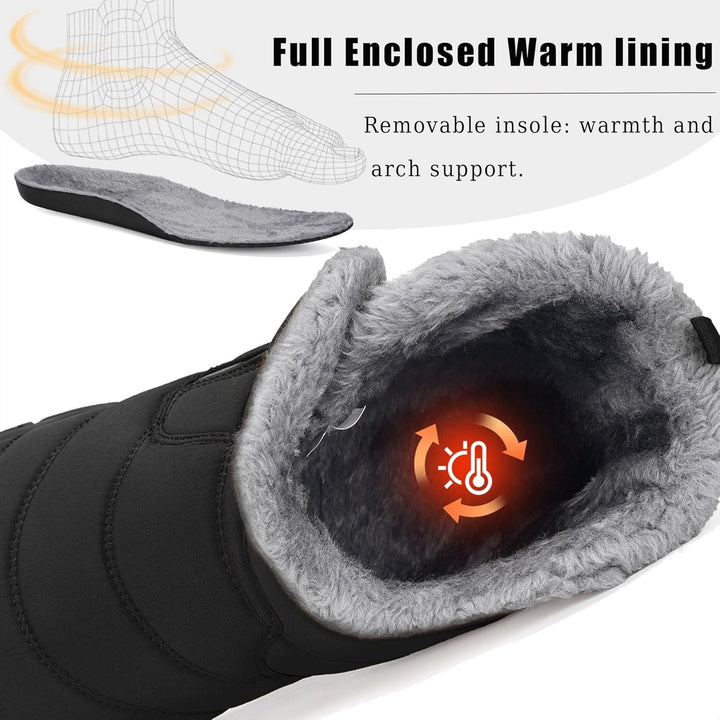 Sisttke Barfussschuhe Herren Gefüttert Winterschuhe Damen Warm Winterstiefel Winter rutschfeste Brei