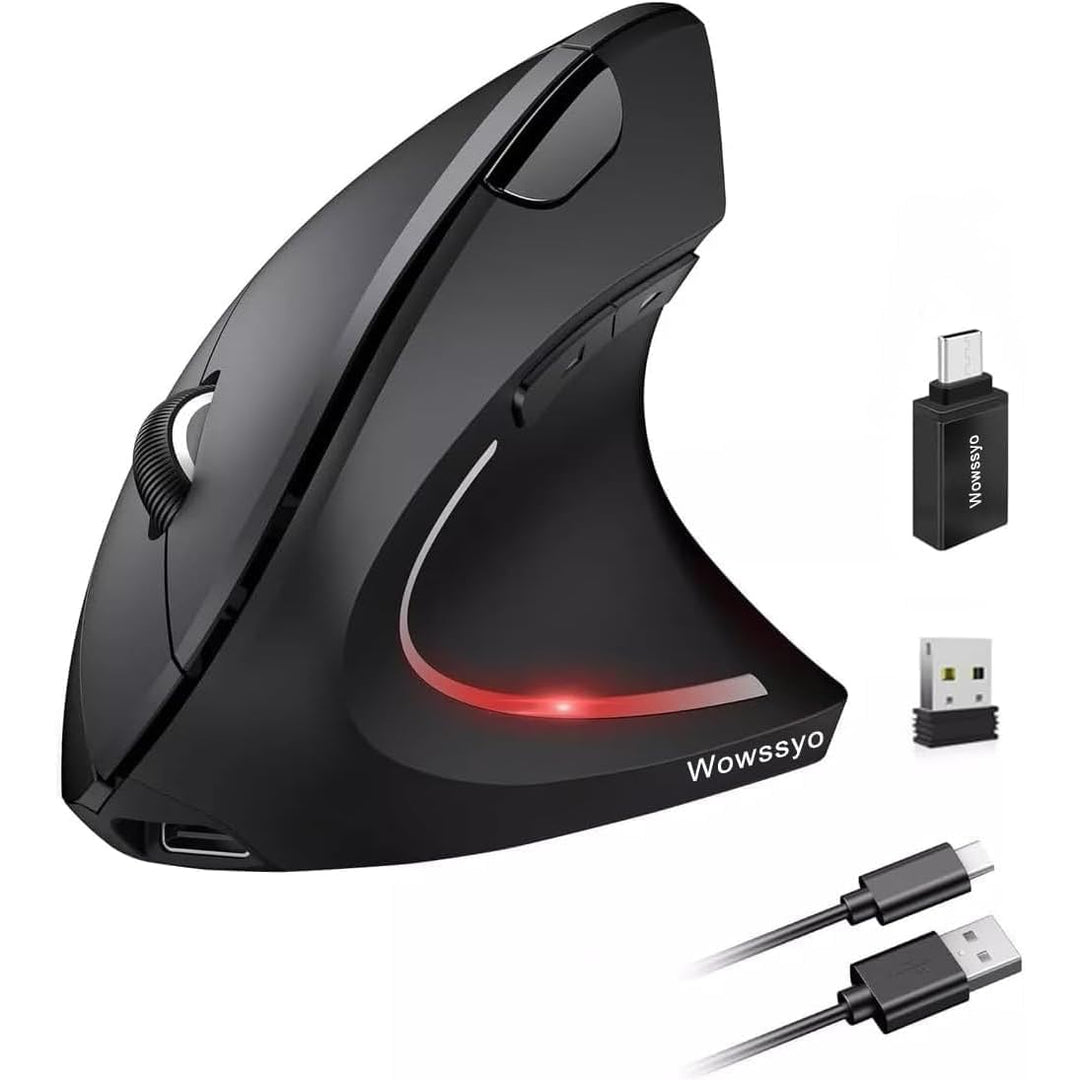 2.4G Wireless Vertikale Ergonomische, Wiederaufladbar, Optische Maus Vertical Ergonomic Optical Mous
