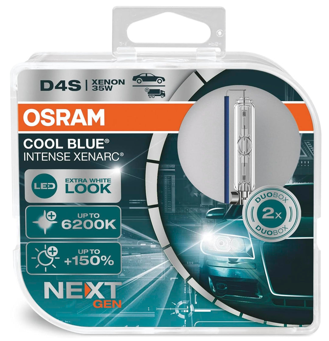 Osram 66440CBN-HCB Xenarc Cool Intense D4S, +150 Prozent Mehr Helligkeit, Bis Zu 6.200K, Xenon-Schei
