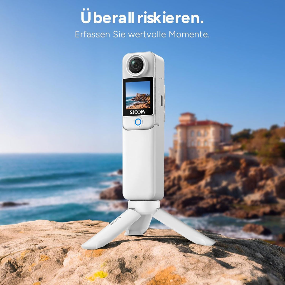 SJCAM C300 Actionkamera 4K, 7 Stunden Akkulaufzeit, 6-Achsen-Stabilisierung, Dual-Touchscreen-Sportk