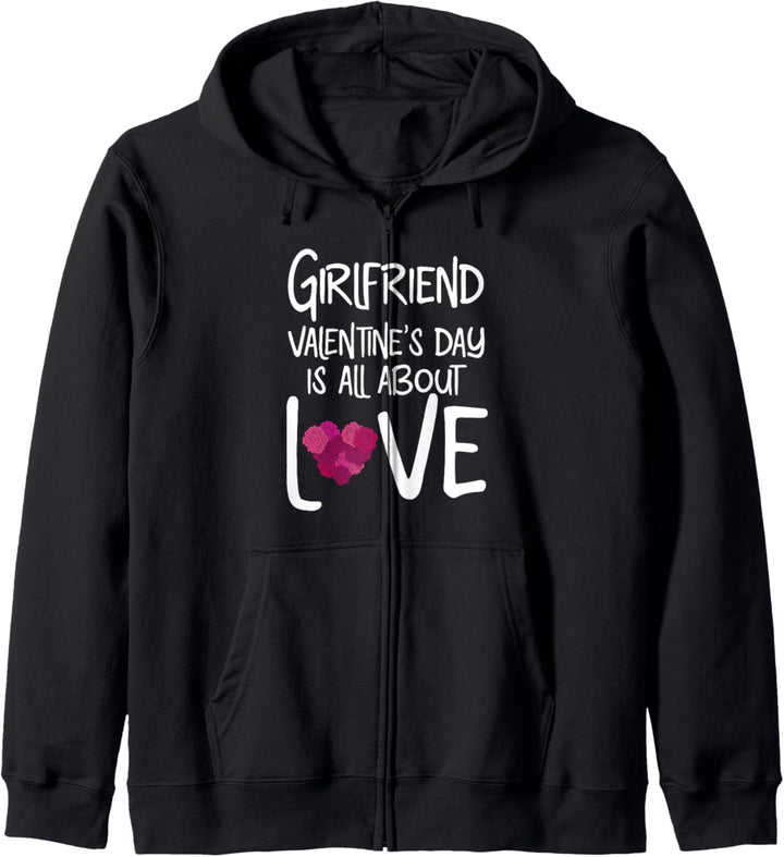 Freundin Valentinstag Is All About Love Loving Couple Kapuzenjacke