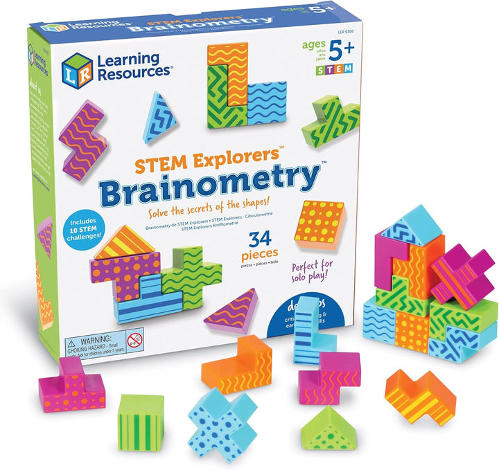 Learning Resources STEM Explorers Brainometry, ab 5 Jahren, Logikspiel für Kinder, fördert räumliche