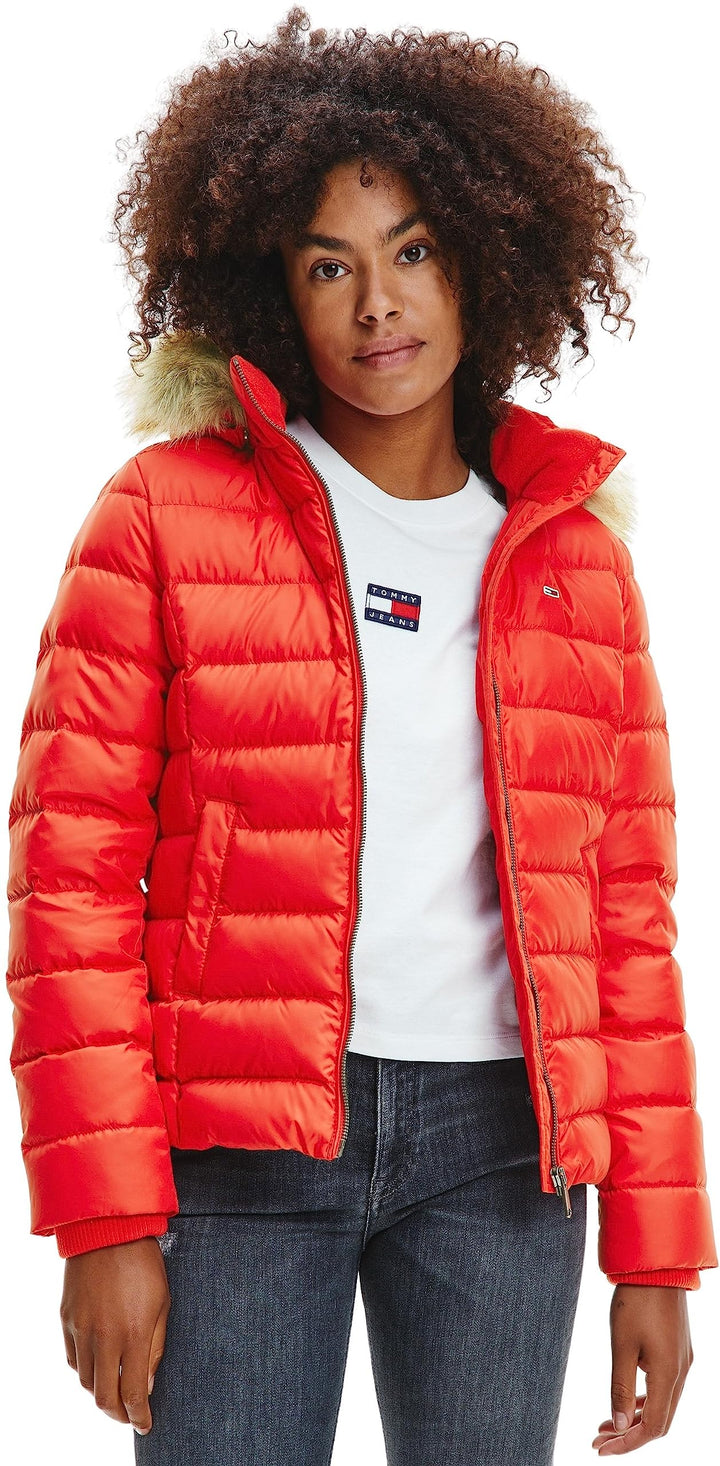 Tommy Jeans Damen Daunenjacke Basic Winter Rouge (Deep Crimson) XS, Rouge (Deep Crimson) XS
