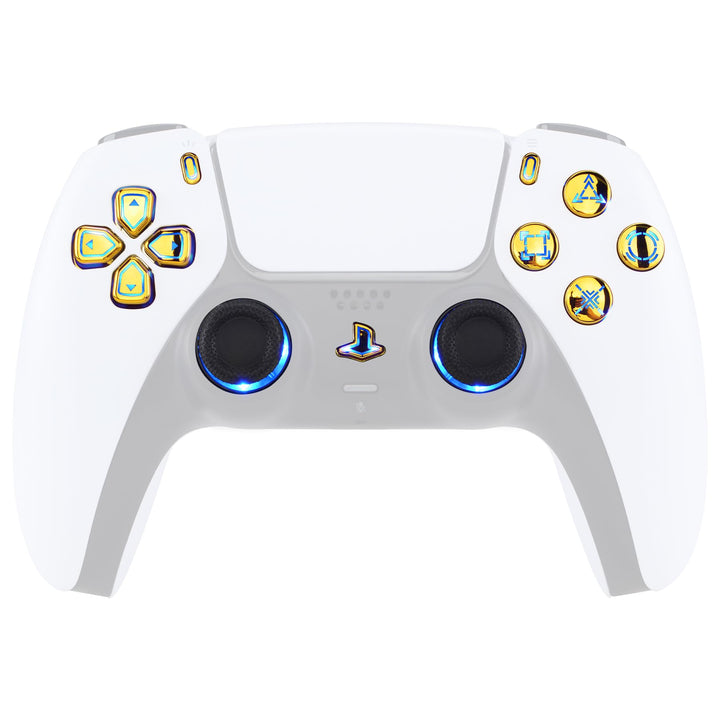 eXtremeRate DTF LED Kit für ps5 Controller BDM-030/040, Ersatz leucht D-Pad Thumbstick Share/Option/