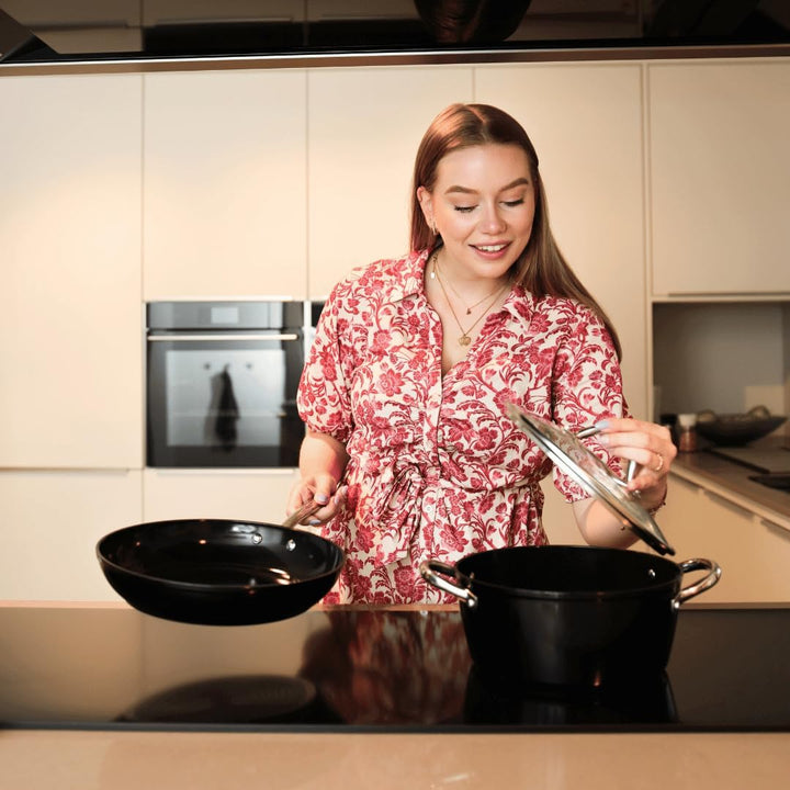 Cook & Pan - Signature Topfset und Pfannenset, 7-teilig-Induktionsgeeignet-PFAS frei Keramik-Beschic