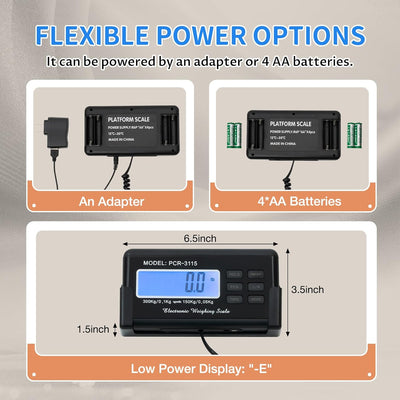 Elektronische Veterinärwaage, 103x53cm Plattformwaage Paketwaage Hundewaage bis 300kg Edelstahl Plat