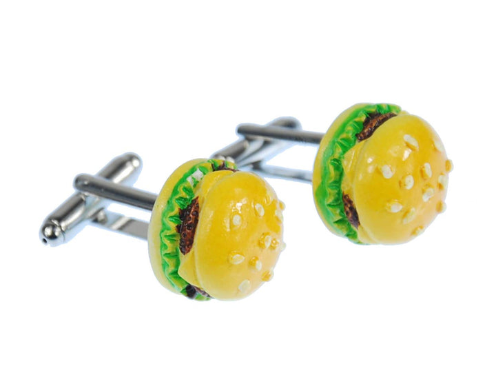 Miniblings Hamburger Burger Fastfood Manschettenknöpfe - Handmade I Manschettenknopf Cufflinks Hemdk