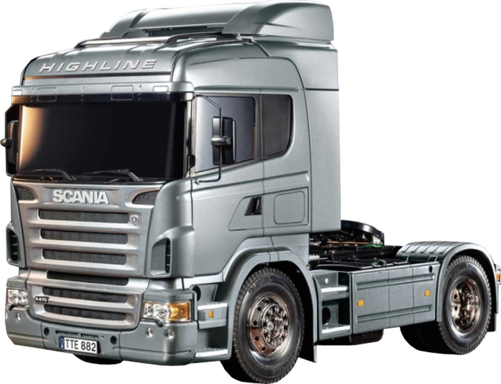 Tamiya 56364 1:14 RC Scania R470 Silber Edition, Modellbausatz,Plastikbausatz, Bausatz zum Zusammenb