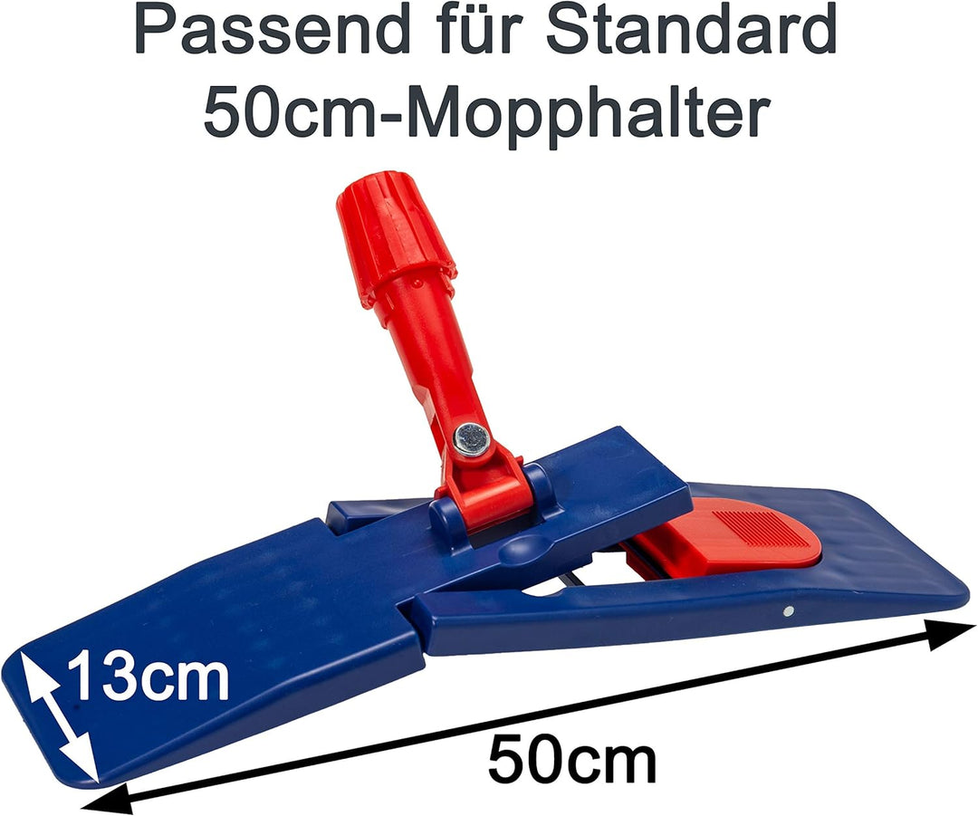 HELOME 10x Microfaser-Möppe für Gewerbetreibende - Wischmöppe für 50cm Mopphalter - Wischbezüge mit