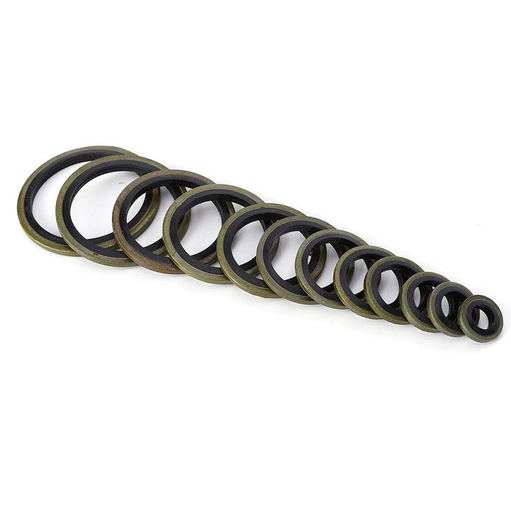 Hydraulik Dichtringe mit Gummilippe, M6 bis M30 Dichtungsringe-Set für Ölablassschrauben 12 Verschie