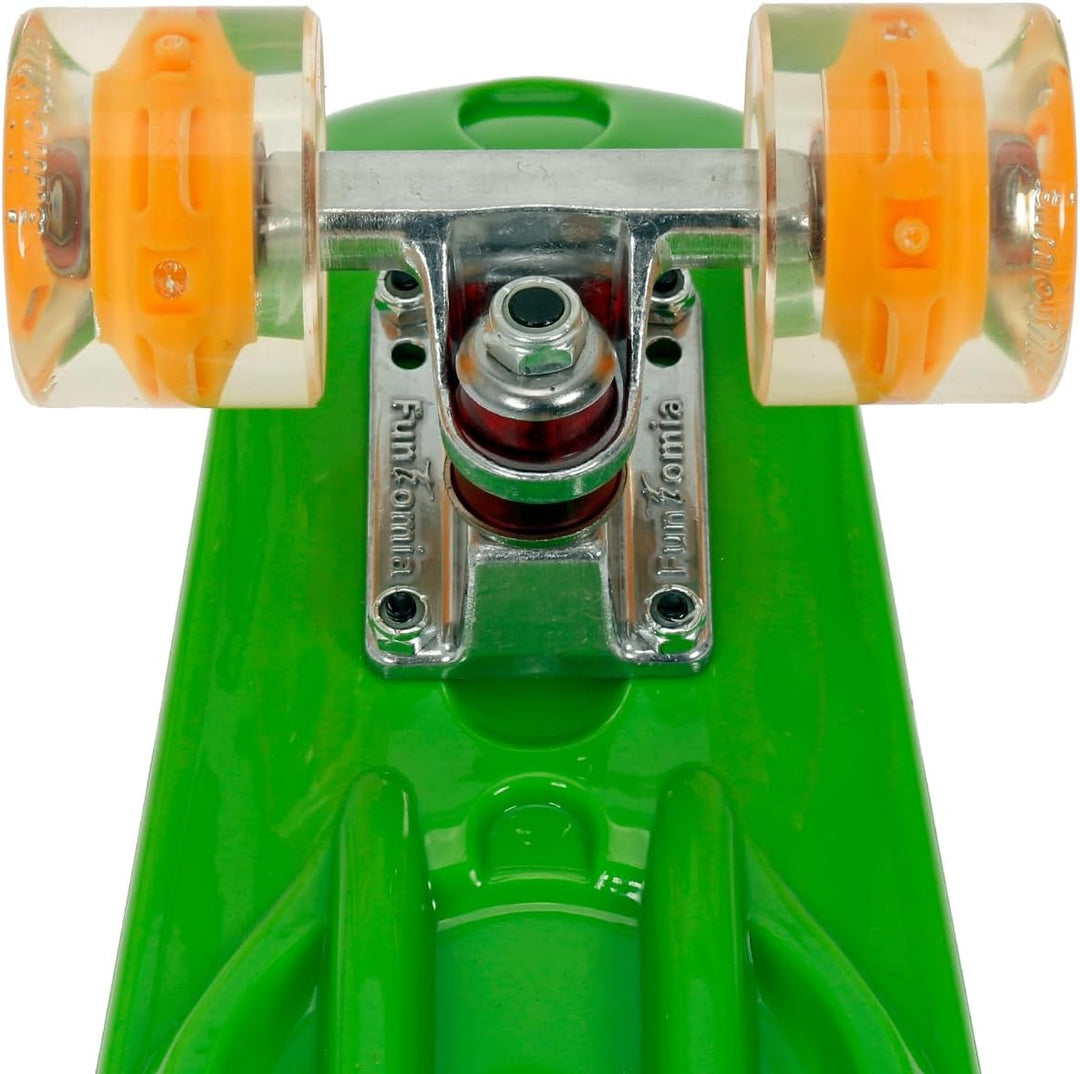 FunTomia 57cm Mini-Cruiser Board Skateboard mit oder ohne LED Leuchtrollen inkl. Aluminium Truck, AB
