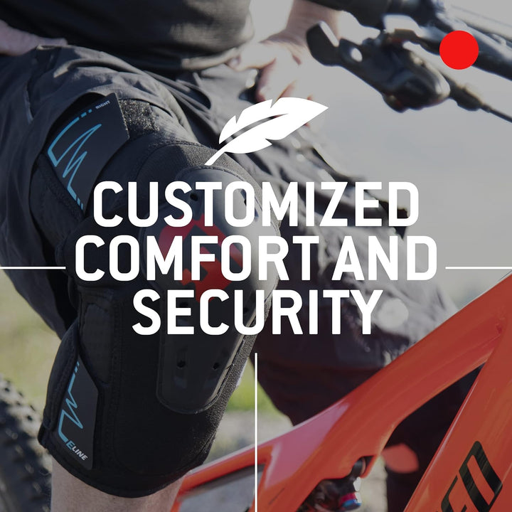 G-Form E-Line Mountainbike-Knieschoner - Taktische Knieschoner für Damen und Herren - Schwarz, Erwac