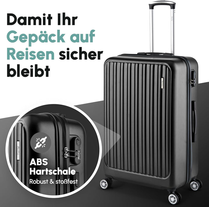 Easy Move Handgepäck Koffer Trolley 54x35x20cm - Reisekoffer 4 Rollen 360° drehbar | Suitcase Carry