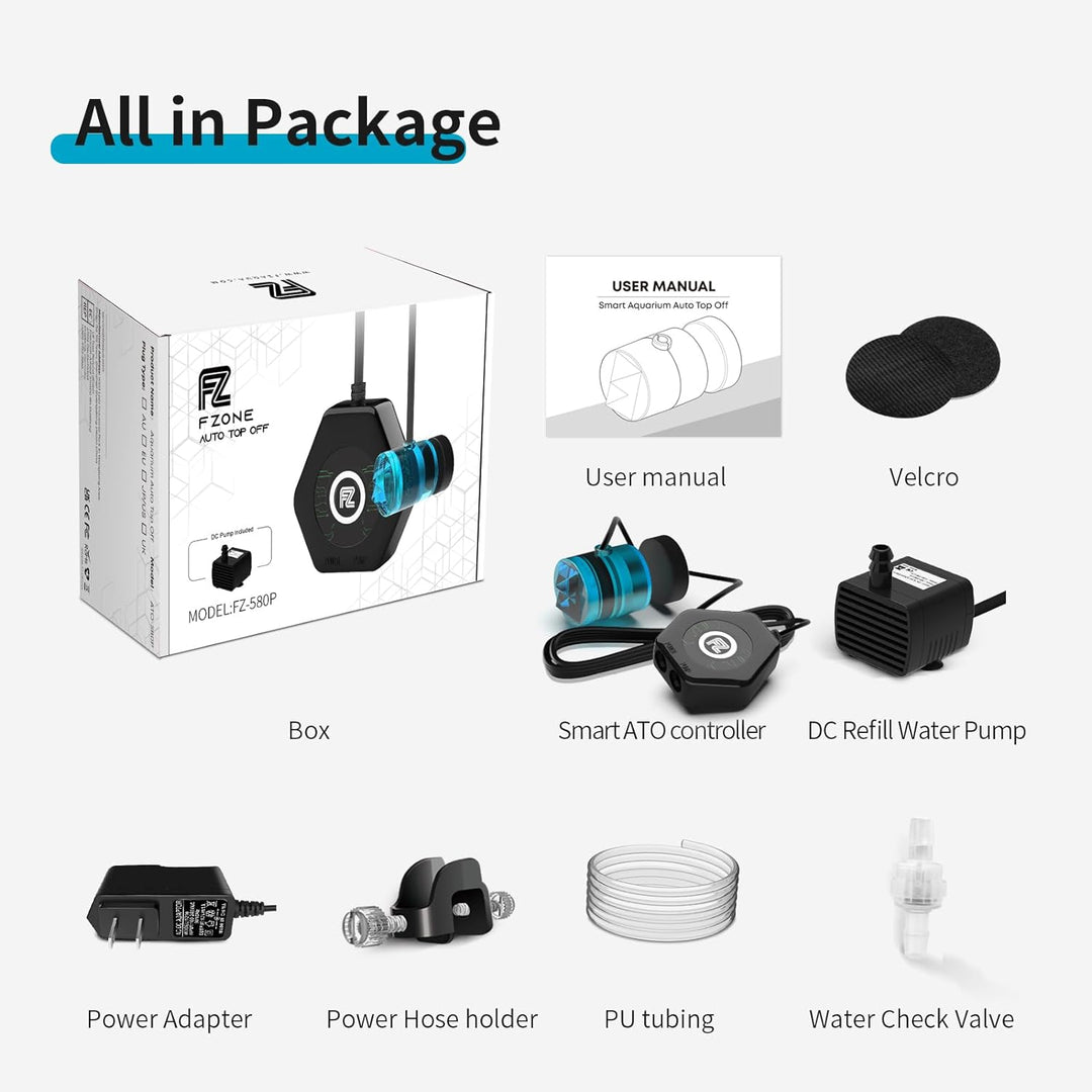 Fzone 0,7 Zoll Mini Nachfüllautomatik Aquarium Nachfüllanlage für Meerwasser- und Süsswasseraquarien
