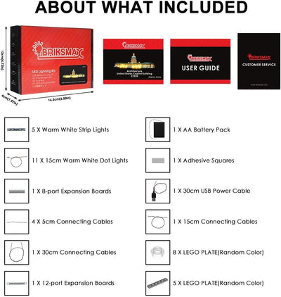 BRIKSMAX Led Beleuchtungsset für Das Kapitol, Kompatibel Mit Lego 21030 Bausteinen Modell - Ohne Leg