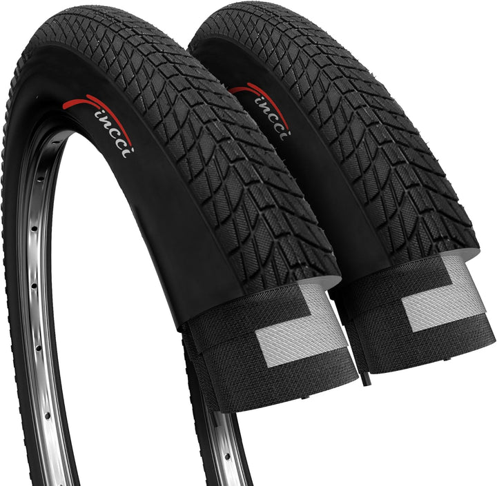 Fincci Paar Reifen 20 x 1.75 Zoll Mantel 47-406 für BMX Fahrradmantel MTB oder Kinder Fahrrad 20x1.7