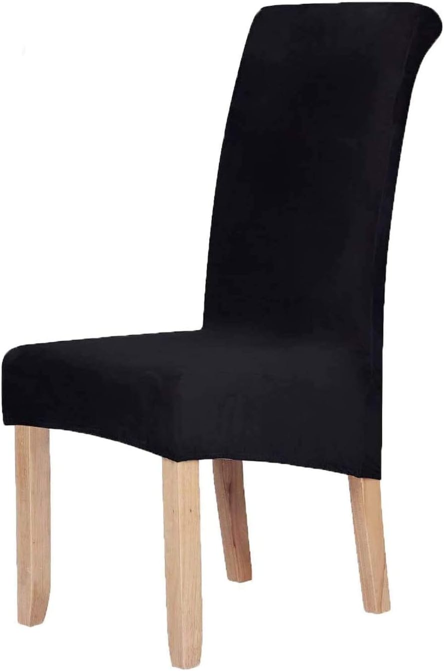 Homaxy Velvet Stuhlhussen 6er Set, Stretch Esszimmerstuhl Hussen, Spandex Plüsch Stuhlbezug Grosses