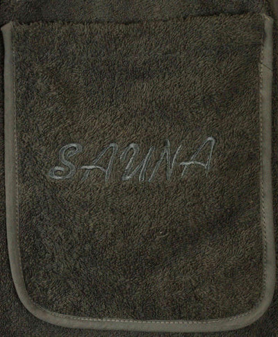 EXKLUSIV HEIMTEXTIL Sauna Set 3-Teilig Frottee Saunakilt Sarong Saunatuch Damen dunkelgrau Dunkelgra