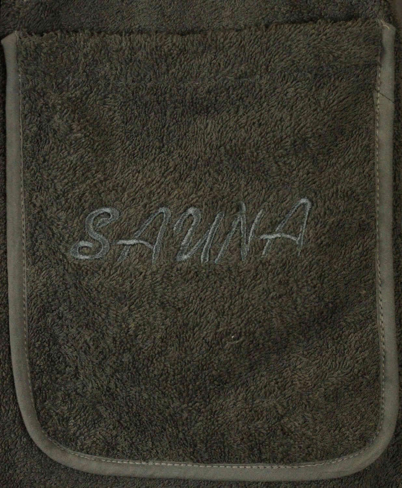 EXKLUSIV HEIMTEXTIL Sauna Set 3-Teilig Frottee Saunakilt Sarong Saunatuch Damen dunkelgrau Dunkelgra