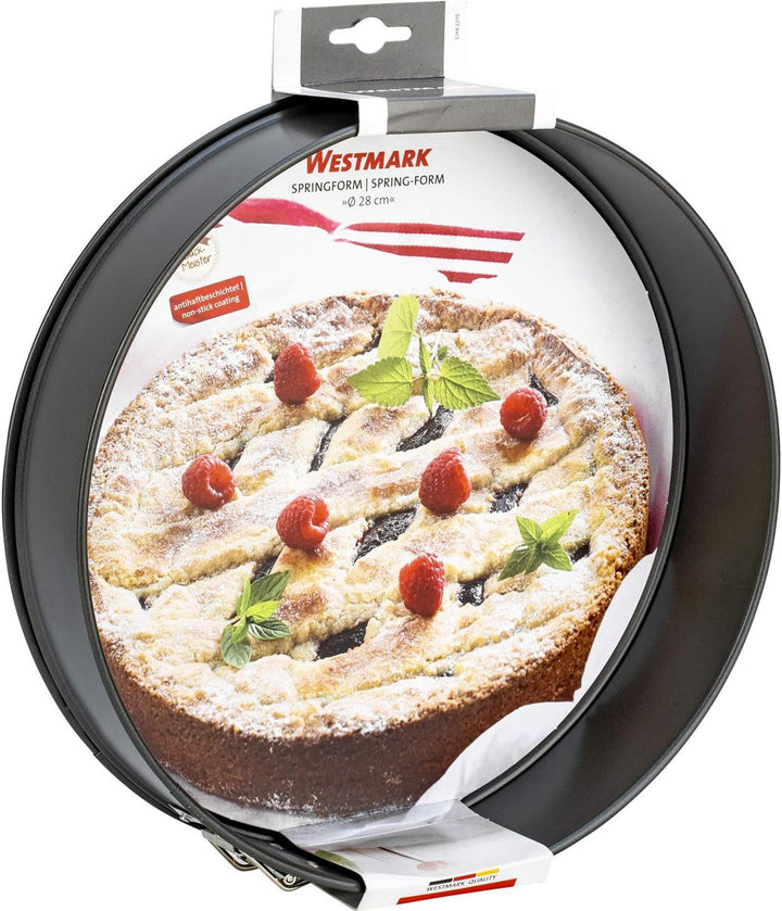 Westmark Springform, Ø 28 cm, mit Antihaftbeschichtung, kaltgewalzter Stahl, Back Meister, Anthrazit