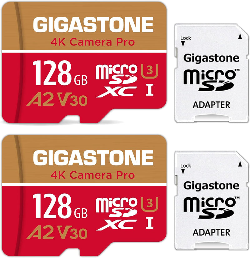 [5 Jahre kostenlose Datenwiederherstellung] Gigastone 4K Kamera Pro 128GB MicroSDXC Speicherkarte 2e