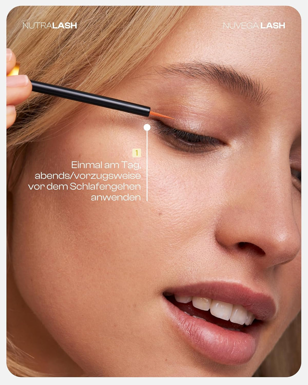 Nuvega Lash Super V – Veganes Wimpern- &amp; Augenbrauenserum I Lange Wimpern in 4-6 Wochen I Lash Serum