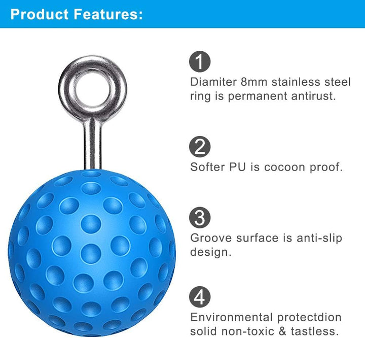 SELEWARE Pull Up Power Ball Hold Grips Durable Blue rutschfeste Handgriffe Krafttrainer Trainingsger