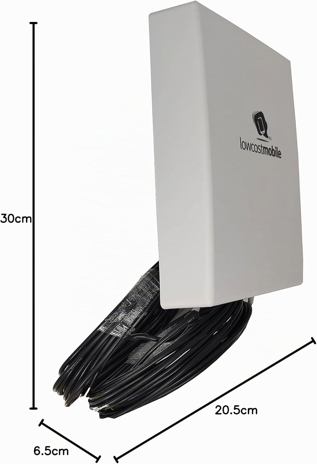 LowcostMobile PAN5G-MIMO-2021 700/800/900/1800/2100/2600/3500 MHz 2 x 5m schwarz Antenne 4G 5G SMA K