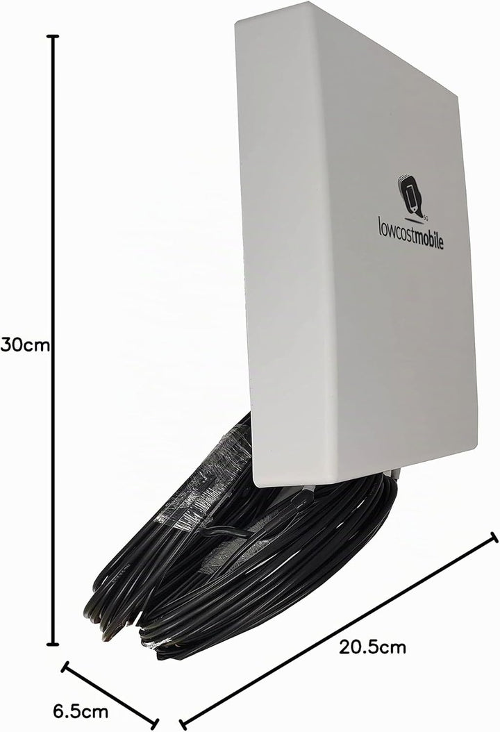 LowcostMobile PAN5G-MIMO-2021 700/800/900/1800/2100/2600/3500 MHz 2 x 5m schwarz Antenne 4G 5G SMA K