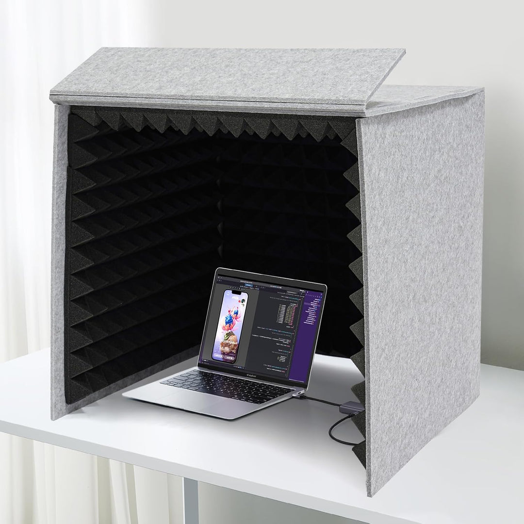 Vocal Booth Tragbare Schalldichte Kabine Schallabsorption Schalldichte Gesangskabine 60*60*60cm, 50m